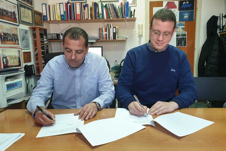 Lorenzo Gašparić i Roberto Krevatin potpisali su ugovor za SOM sport (N. TODORIĆ)